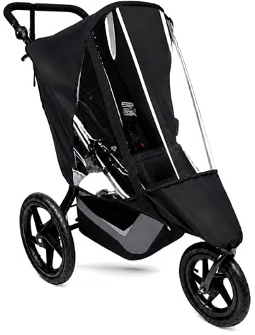 Rain Cover for BOB Gear Single Jogging Strollers - Zipper Access, EVA, High Performance Weather Shield by SASHA'S (Stroller Not Included)