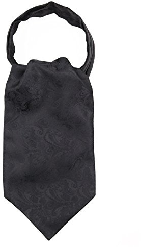 WANYING herr slipsscarf ascotslips halsduk cravat ties enkel chic för gentleman, C05 Paisley svart, En Storlek