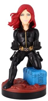 Cableguys Marvel Figurine Gaming Black Widow - Support pour Manette ou Smartphone - Câble USB Inclus - 20 cm