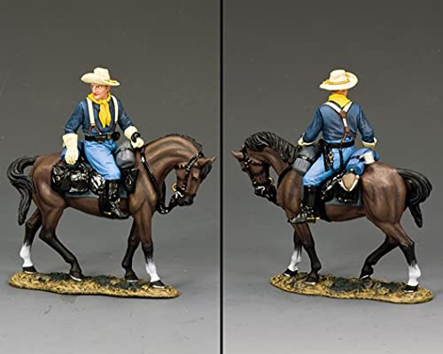 King & Country Toy Soldiers The Real West TRW169 U.S. Cavalry Trooper Turning in Saddle 1:30 Scale Pewter