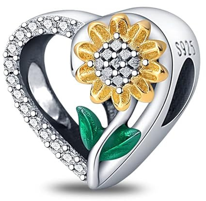 Pandach Damen Charm Anhänger für Armband 925 Sterling Silber Charms Beads passend für Armband und Halskette, Kompatibel mit Europäischen Armbänder für Frauen Mädchen