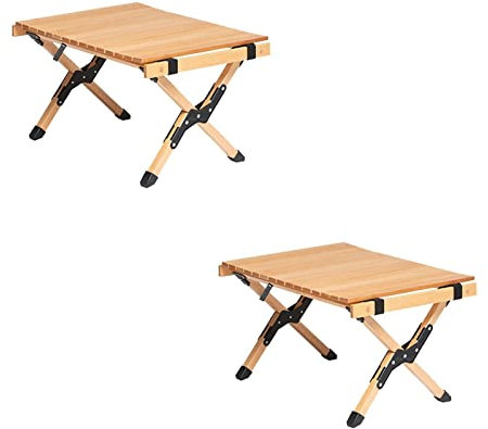 GUODDM Paquet De 2 Porte-Bagages Pliants en Bois Massif - Porte Valise De Chambre D'hôtel, Porte-Palette Au Chevet De La Chambre, Table De Pique-Nique Extérieure Couleur Bois, Couleur Noyer