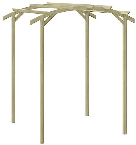 INLIFE Gartenpergola Imprägniertes Kiefernholz 180×197×210 cm,30.33kg,44926
