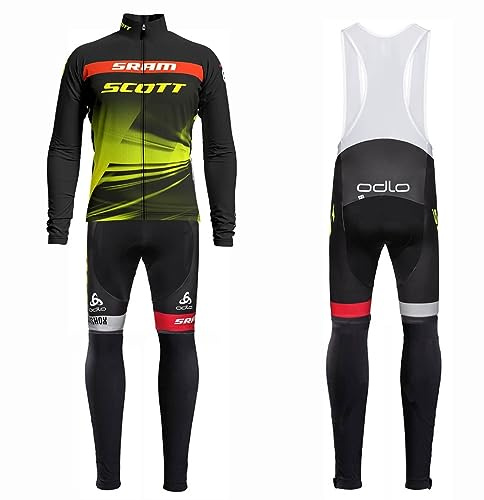 louizumify Maglia da Ciclismo Uomo - Traspirante e ad Asciugatura Rapida Maglia da Ciclismo 3D Primavera e Autunno