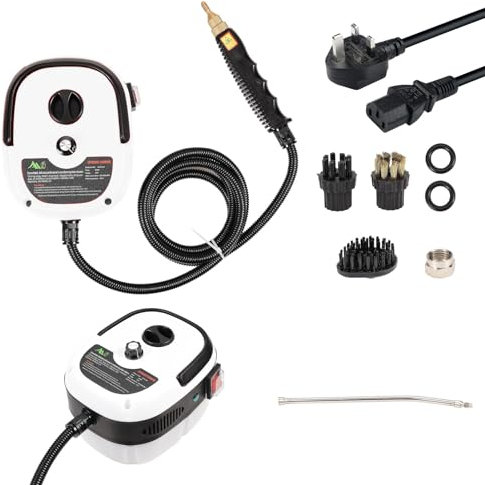 ADWOLT Steam Cleaner,2500W 3BAR Handheld High Pressure Steam Cleaner,Handheld Steam Cleaner with Brush Heads,Suitable for Kitchen Appliances and Household Cleaning