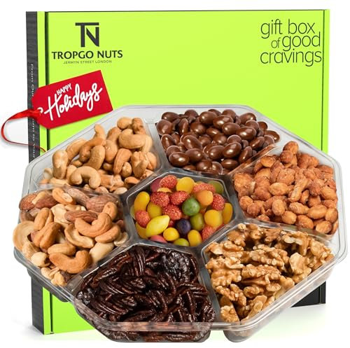 Valentines Day Gift For Her Gift For New Year, Love Gift Food Platter With Nuts Gifts For Her, Box With a Variety of Freshly Roasted Nuts - Gift For Him (Nuts & Sweets)