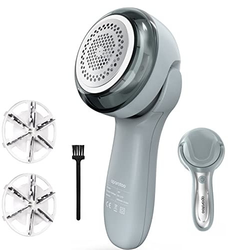 Fusselrasierer Elektrisch, Fusselentferner Fuselrasier mit 2 Geschwindigkeiten 3 Klingen Drehbarer Griff, USB Tragbarer Entfussler Flusenrasierer Fabric Shaver für Verschiedene Stoffe, Kleidung