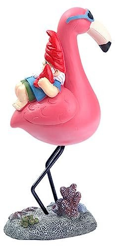 FUNOMOCYA Figurine De Nain en Résine Oiseau Tropical pour Décoration De Jardin, Pelouse Et Patio, Taille Moyenne, Accessoire Décoratif D'extérieur Résistant à l'usure