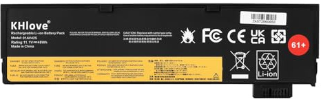 KHlove 01AV425 Laptop Batteria per Lenovo ThinkPad A475 A485 TP25 P51S P52S T470 T480 T570 T580 Series 61+ 01AV490 01AV491 01av423 01AV424 01AV426 01av452 4X50M0881 SB10K97580 SB10K97582 Battery