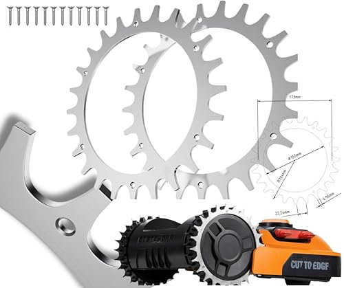 5M Energy Edelstahl Spikes kompatibel mit Worx Landroid S/M zur Traktionsverbesserung Mähroboter Rasenroboter