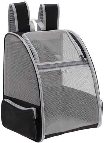 CAPASTEC Haustierrucksack, Faltbarer Haustierrucksack für Katzen und kleine Hunde, Schwarz