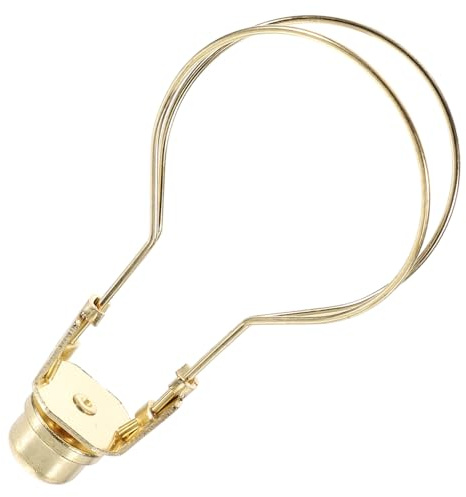 Cabilock Clip Adaptador Para Pantalla De Lámpara De Hierro Dorado, Portalámparas Redondo Metálico, Clip De Bombilla Para Decoración e Iluminación El Hogar