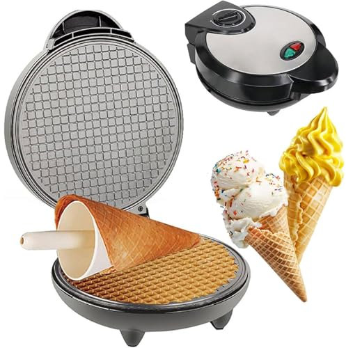 Máquina eléctrica for hacer rollitos de huevo crujientes, máquina comercial for hacer conos de helado de 1200 W, máquina eléctrica for hacer conos de waffle antiadherentes, máquina for hornear waffles