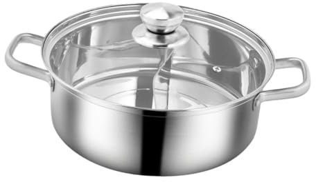 CIYODO Edelstahltopf Mit Doppelgriff Verdickter Kochtopf Aus Hot Pot-topf Für Induktion Langlebiger Haushalts-edelstahltopf Mit Großem Fassungsvermögen