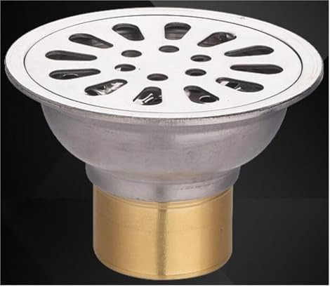 WEOKDFHA Sumidero Terraza Desodorante Redondo de Acero Inoxidable 304 de 9 cm, desagüe de Suelo, Cocina, baño, Lavadora, balcón, desagüe de Suelo de Doble Uso(A-Single Use)