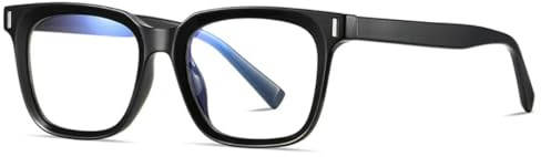 Acetat Herrbågar Damglasögon Trendiga Stil Unisex Transparenta Glasögon (Klar Svart)