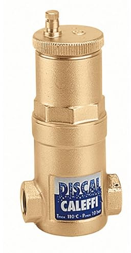 Caleffi Luftabscheider DISCAL Messing, mit Entleerungsstutzen 1 IG 551006