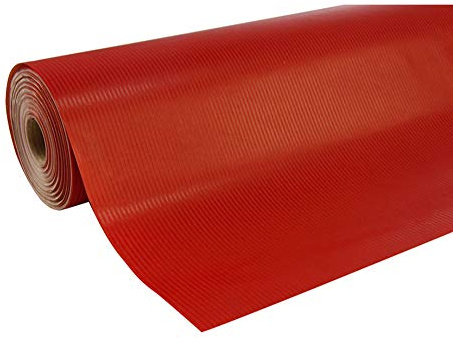 Clairefontaine 507256C Rolle Geschenkpapier, 250 x 0,7m, spezielle Breite, Kraftpapier, strapazierfähig, 1 Stück, Rot