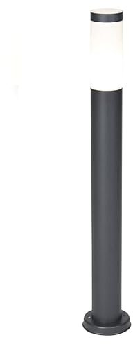 QAZQA rox - Palo da terrazza Moderno - 1 luce - Ø 75 mm - Grigio scuro - Moderno - Illuminazione esterna