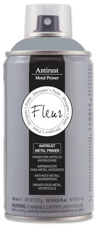 FLEUR DESIGNER'S PAINT | Primer Anticorrosivo a Base Solvente, Specifico per Metallo, Fleur Primer Spray P03, Antiruggine, Formato 300 ml