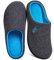 VeraCosy Men's Two-Tone Memory Foam Slippers, Dark Gray/Blue, 8/9 UK