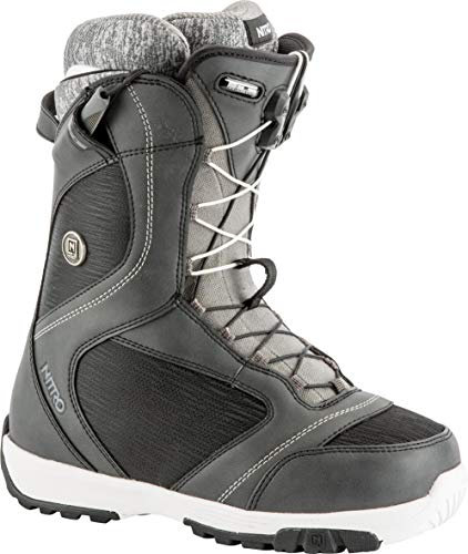 Nitro Snowboards Damen Monarch TLS '19 Leichter Snowboardschuh Snowboardboot mit Schnellschnürsystem Allround Freestyle Freeride Softboot Girls Warm Boots, Black, 24.0