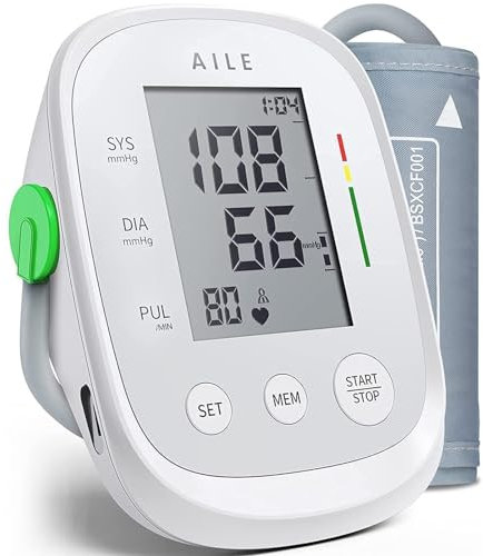 AILE Upper Arm Blood-Pressure Monitor: CE Certified - MHRA Registered - Tested for Accuracy Medical Blood Pressure Machine - BP Monitor for Home Small-Large Cuff - UK Approved Digital Sphygmomanometer