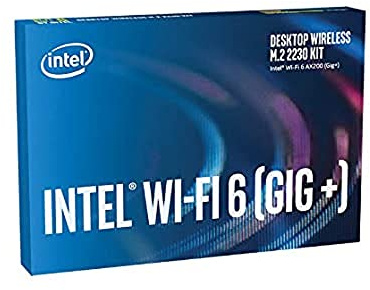 Intel Compatible Wi-Fi 6 AX200 Desktop Kit, WLAN + Bluetooth 5.2 Adapter - M.2/A-E-Key