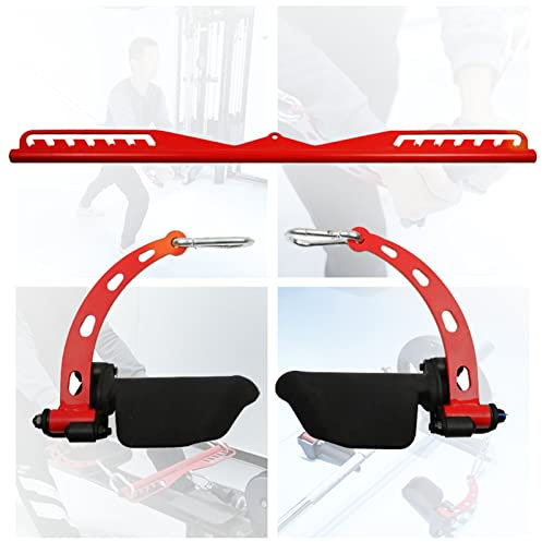 ZXFF Verstellbarer Ruder-Hintergriff, Hoher Pull-Down-Langstab-Zugriff, Multifunktionale Sport-Fitnessgeräte, Trizeps-Pulldown-Balken, Rutschfester Griff Rot (Size : L92cm)