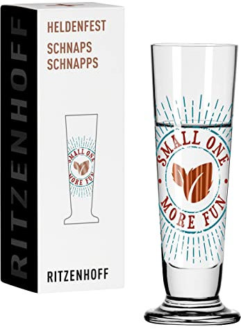 RITZENHOFF 1061012 Bicchiere per grappa 40 ml - Serie Heldenfest, motivo n. 12 - Piccolo, più divertente - rotondo - Made in Germany
