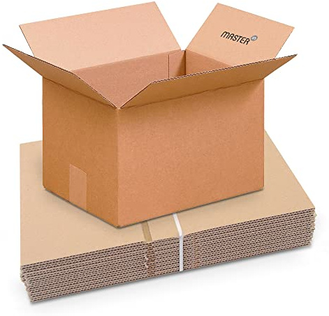 Master'in - Caisse carton simple cannelure - Brune - 310 x 220 x 200 mm - Lot de 20 caisses