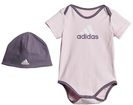 adidas Unisex Baby Essentials Big Logo Bodysuit And Beanie Gift Set Kids Trainingsanzug