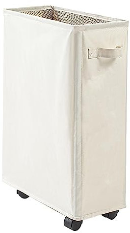 Cesto para la Colada con Ruedas - Cesta grany Delgada Plegable con Ruedas, Esquina Estrecha con Capacidad 42 L y asa, para Guardar Ropa Sucia