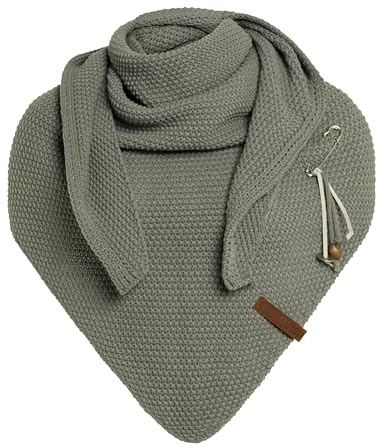 KNIT FACTORY - Dreiecksschal Coco - Damen Strickschal mit Wolle - Umschlagtuch für den Herbst und Winter - Winterschal - Dreieckstuch - Hochwertige Qualität - XXL Schal - 190 x 85 cm