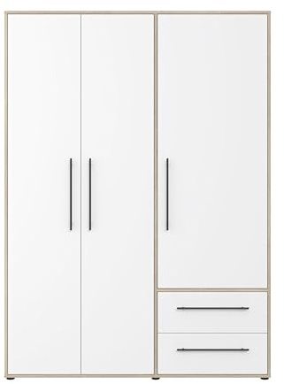 AVANTI TRENDSTORE - Fathie - Armadio 3 ante battente 2 cassetti legno laminato. Disponibile in diversi colorazioi e misure. LAP 145x200x59 cm.