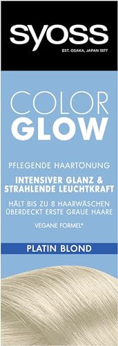 Syoss Color Glow Pflegende Haartönung Platin Blond (1x 100 ml), semi-permanente Coloration für strahlende Farbintensität bis zu 8 Haarwäschen, ohne das Haar zu schädigen