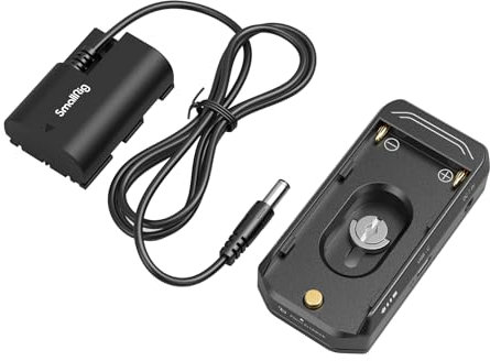 SMALLRIG Battery Adapter Mount Plate für LP-E6NH with Dummy Akku, für Canon Z6 Ⅲ/R5/R5C und für BMPCC 4K/6K/6K Pro, mit USB-C-Anschluss und Zwei DC-Ausgängen, für NP-F970, NP-F550, NP-F770-4340