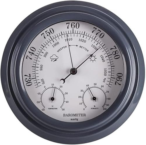 OUSIKA Barometer, traditionelle Wetterstation, traditionelle Wetterstation, traditionelles Barometer, analoge Wetterstation, Wetterbarometer, Barometer, Thermometer und Hygrometer Barometer
