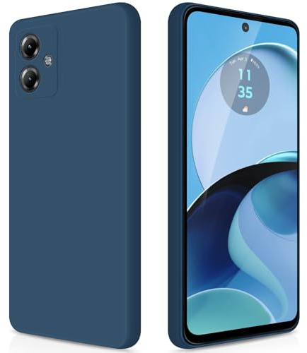 GiiYoon Funda para Motorola Moto G14, Case de Silicona Suave de TPU Carcasa Protector de Goma Fexible Prueba Liviano y a Delgado de Golpes Antirrayas para Teléfono (Azul)