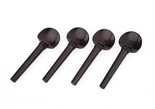 4 Stück Ebenholz-Cello-Wirbel, Tuning-Zubehör für Alte oder Kaputte Musikinstrumente, kein Loch, Teile für 4 4 Cellos, Erstklassiges Ebenholzprodukt der Spitzenklasse