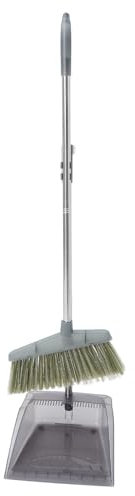 Ipetboom 1satz Besen Und Kehrschaufel Set Mit Langem Griff Ergonomisches Kehrset Für Einfache Haushaltsreinigung Robuste Pet Und Kunststoffkonstruktion Für Drinnen Und Draußen Langlebig