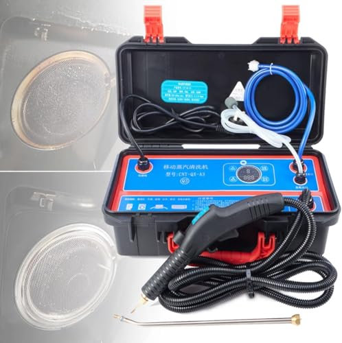 Wrobelax Pulitore a vapore ad alta pressione, sistema di pulizia a vapore da 1700 W/3500 W, resistente e portatile per auto, vapore per pulizia ad alto calore per doccia domestica