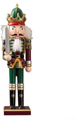 Feegow Figurines casse-noisettes de Noël en bois - 30 cm - Décoration traditionnelle de Noël - Personnage festif à collectionner (D)