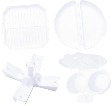 Garneck 1 Set Baking Tool Set Microwave Fried Box Potato Rack Bacon Grill White Microwave Oven Accessories