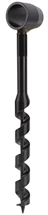 Bushcraft Handbohrer-Schraubenschlüssel, Manueller Erdbohrer aus Kohlenstoffstahl mit Selbstschneidender Schraube für Holzbearbeitung, Camping, Bau von Unterkünften (19–230 mm)