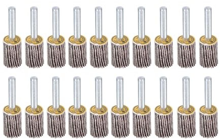 QUARKZMAN 16mm Roues à Lamelles Montées Sur Tige Disque de Ponçage Roue Abrasive 80 Grains 20 Pièces