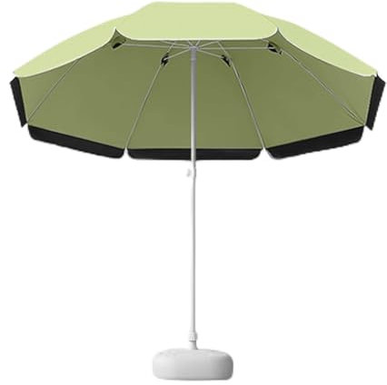 BVDHASDBT Parapluie D'extérieur, Grand Parasol Rond en Aluminium, for Table D'extérieur, Marché, Cour, Bouton Poussoir Facile, avec Base Simple De Luxe(Green,2.2M/7.2FT)