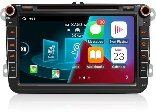 NUOTIAN 8,8’’ DVD Android 13 Autoradio für Golf 5/6, VW T5, Polo 6R, 4GB+64GB, kabelloses CarPlay, Android Auto, 2-DIN, 8-Kern, 4G, Navi, BT5.0, WLAN, USB, FM, optional TPMS, OBD2, Sprachsteuerung