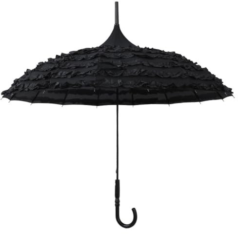 Huamengyuan Regenschirm UMBRELLA Sturmfest Pagodenschirm mit Rüschenspitze Vintage-Spitzenschirm Spitze Regenschirm Sonnenschirm Spitzenschirm Hochzeitsschirm Für Braut Und Bräutigam
