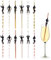 12 Pcs Hen Party Accessories, Hen Bachelorette Hen Party Accessories Rose Gold Paper Straws for Hen Night Birthday Accessories Bachelorette Party Decorations